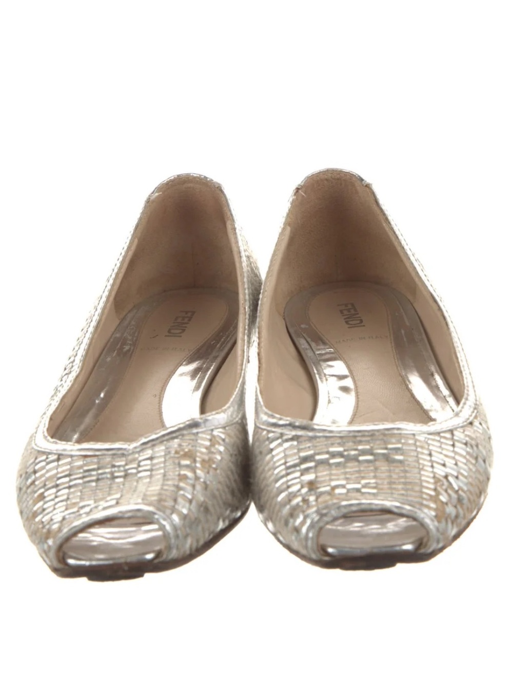 Fendi Leather Pattern Ballet Flats - Picture 3 of 6